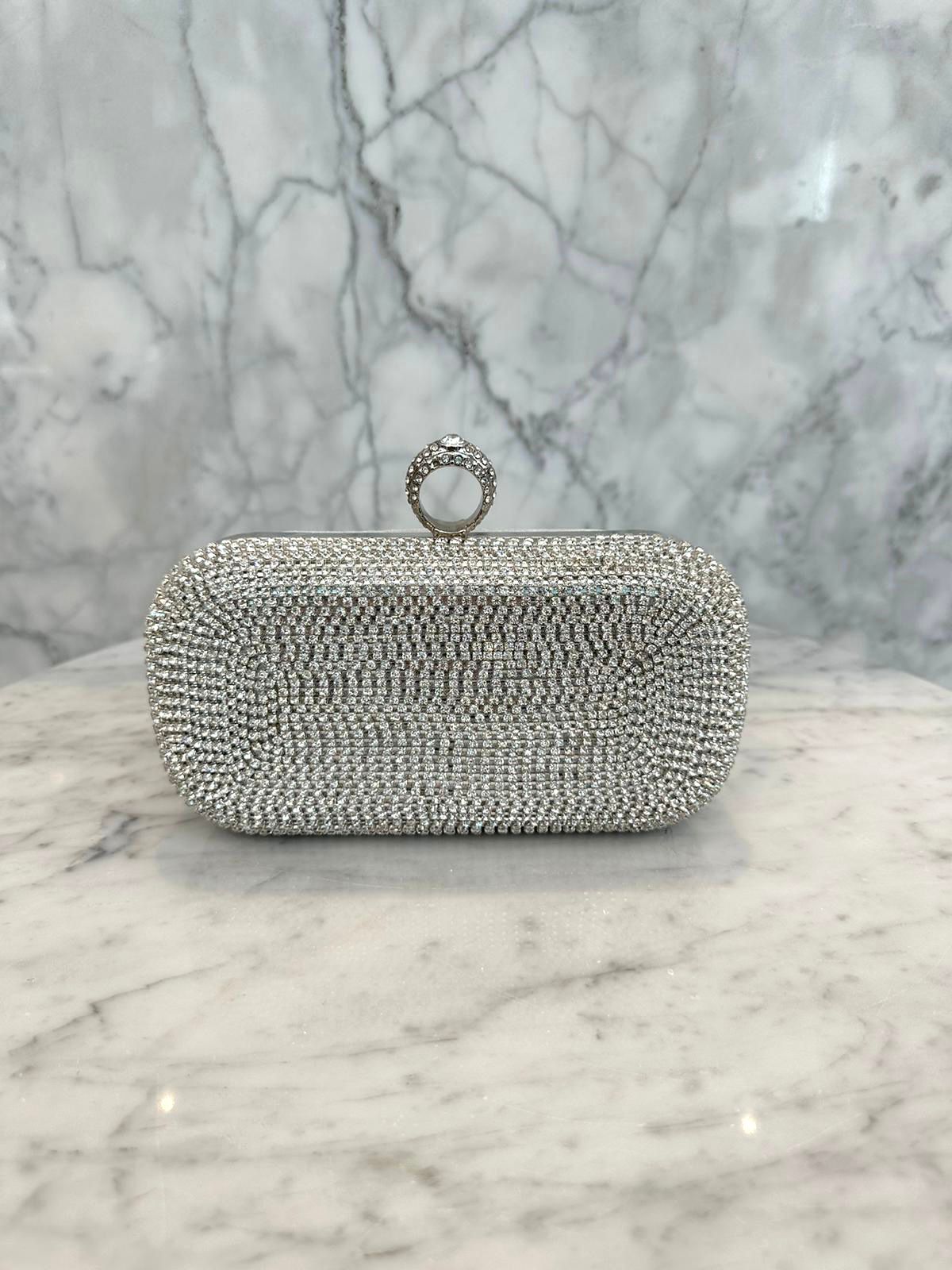 Silver Studded Clutch
