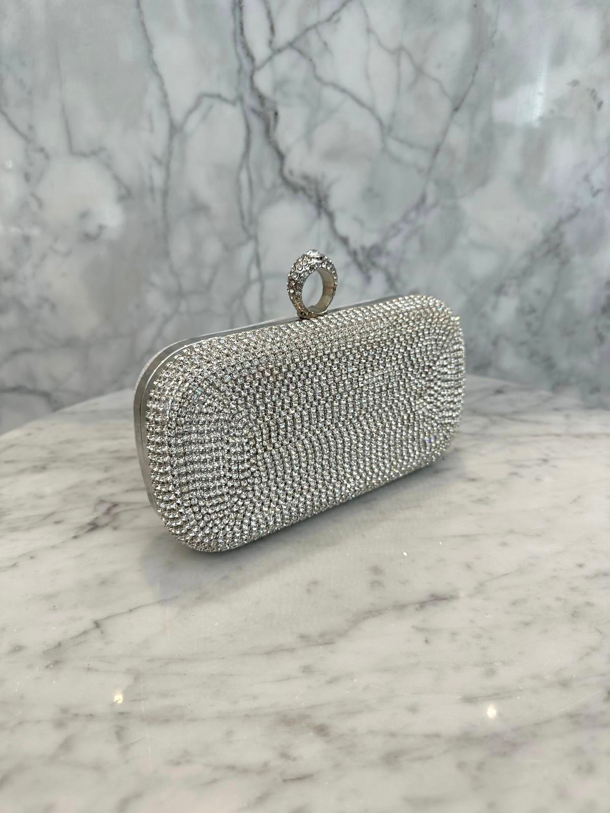 Silver Studded Clutch